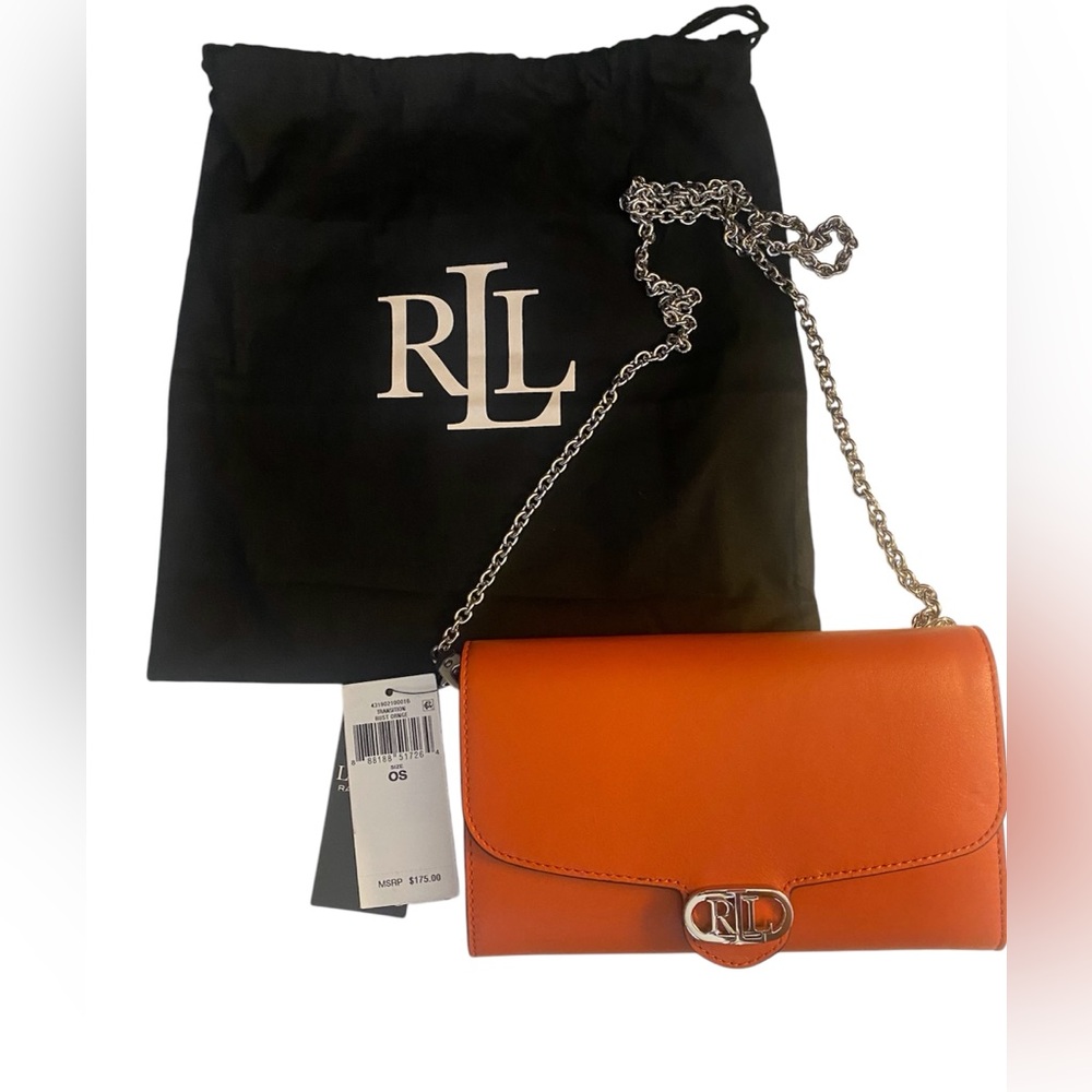 Lauren Ralph Lauren Leather Silver hardware Med Adair Crossbody Bag